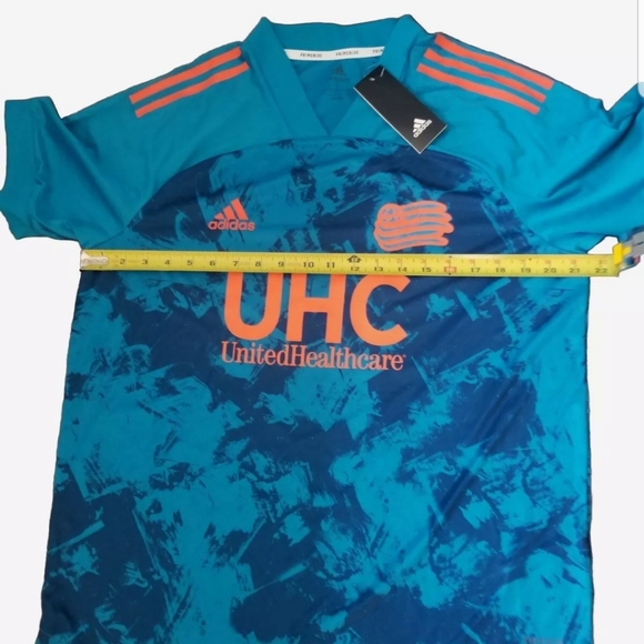 NWT Adidas MLS New England Revolution Soccer Condivo 20 PrimeBlue Jersey Mens L - Picture 8 of 12